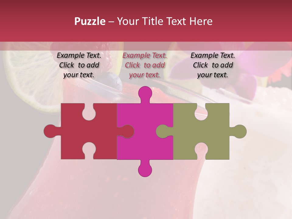 A Red Drink With A Garnish On Top Of It PowerPoint Template