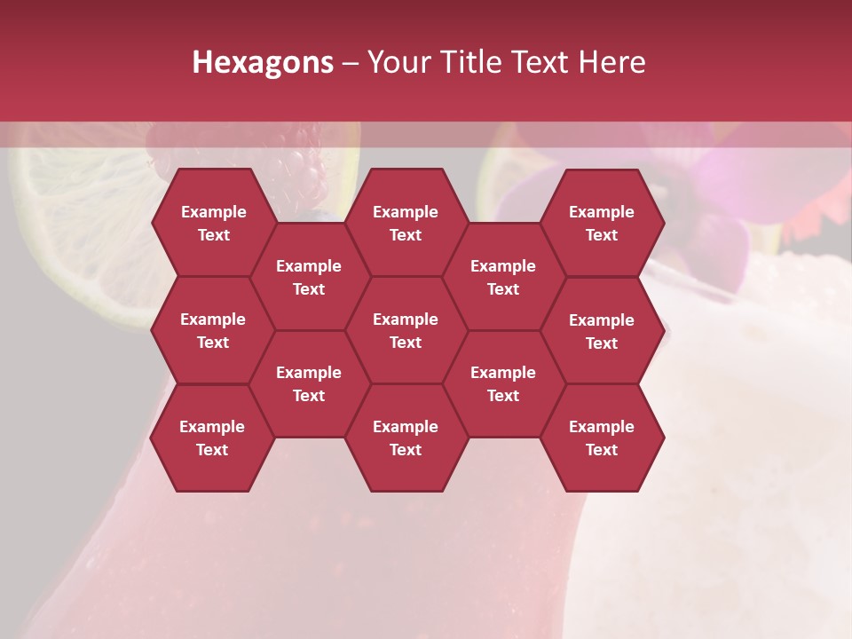 A Red Drink With A Garnish On Top Of It PowerPoint Template