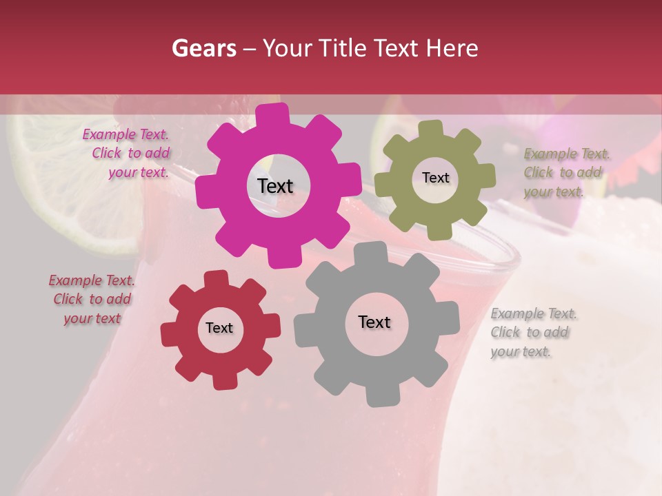 A Red Drink With A Garnish On Top Of It PowerPoint Template