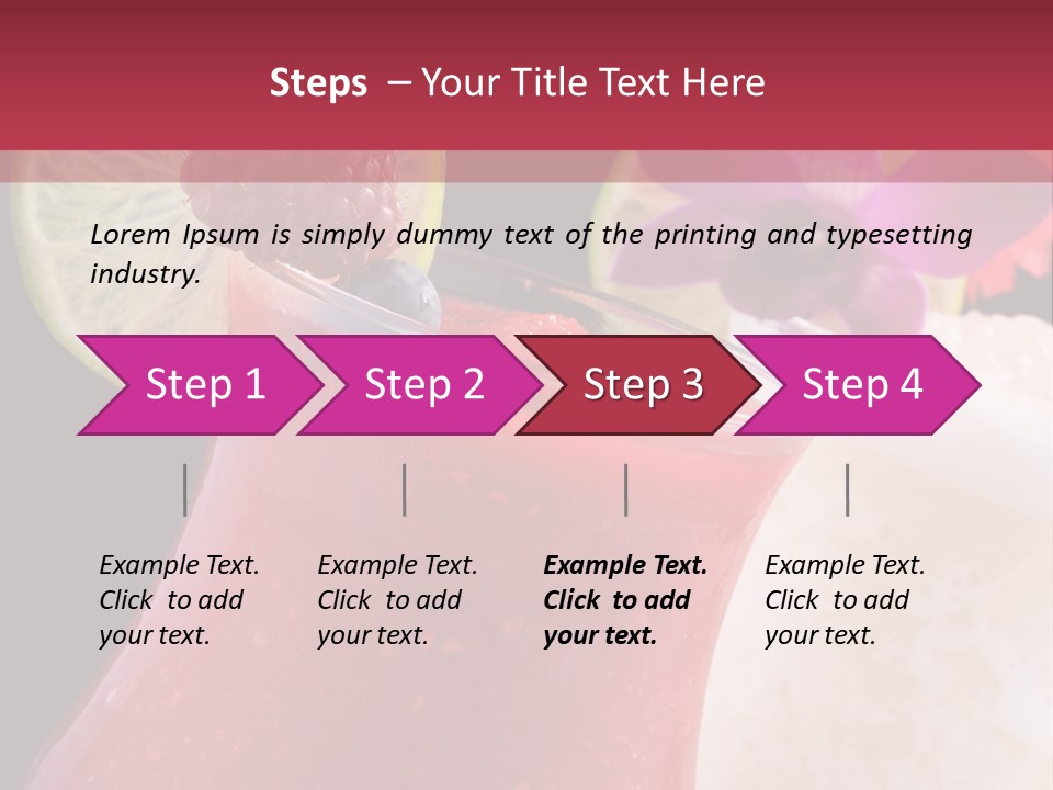 A Red Drink With A Garnish On Top Of It PowerPoint Template