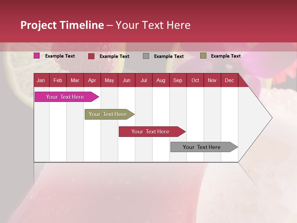 A Red Drink With A Garnish On Top Of It PowerPoint Template