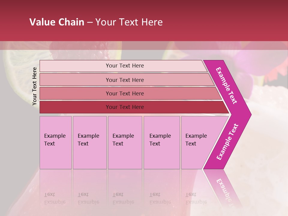 A Red Drink With A Garnish On Top Of It PowerPoint Template