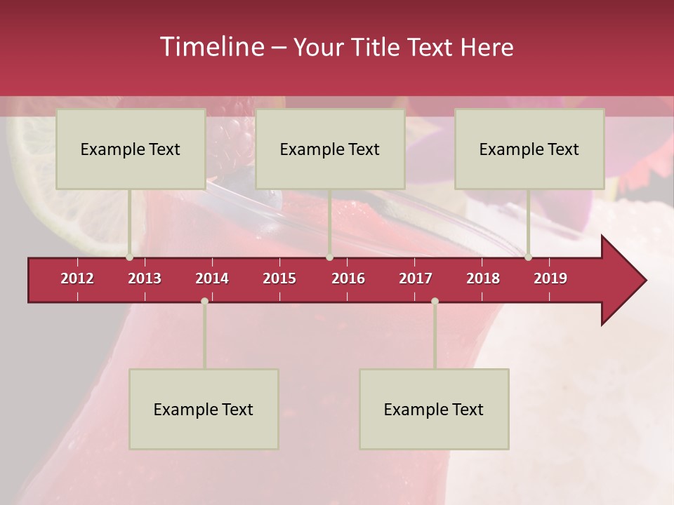 A Red Drink With A Garnish On Top Of It PowerPoint Template