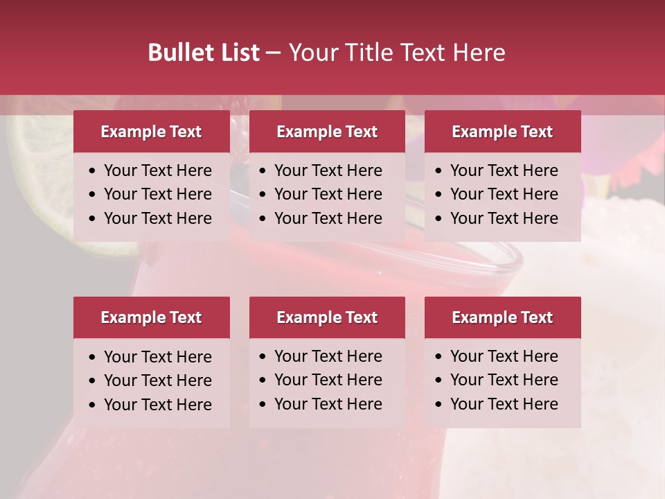 A Red Drink With A Garnish On Top Of It PowerPoint Template