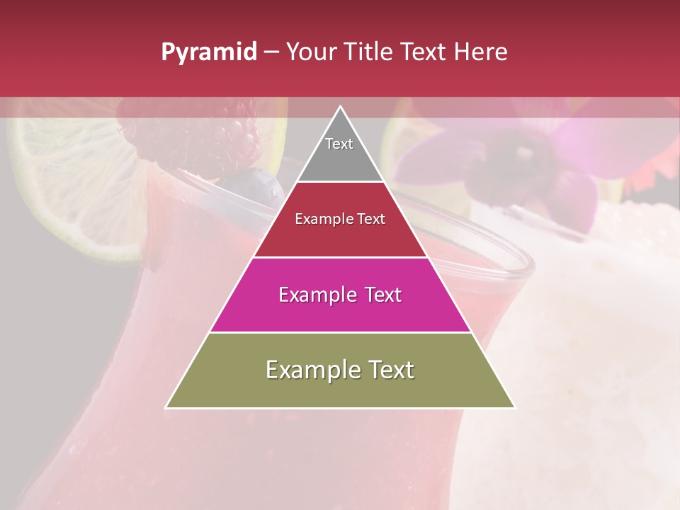 A Red Drink With A Garnish On Top Of It PowerPoint Template