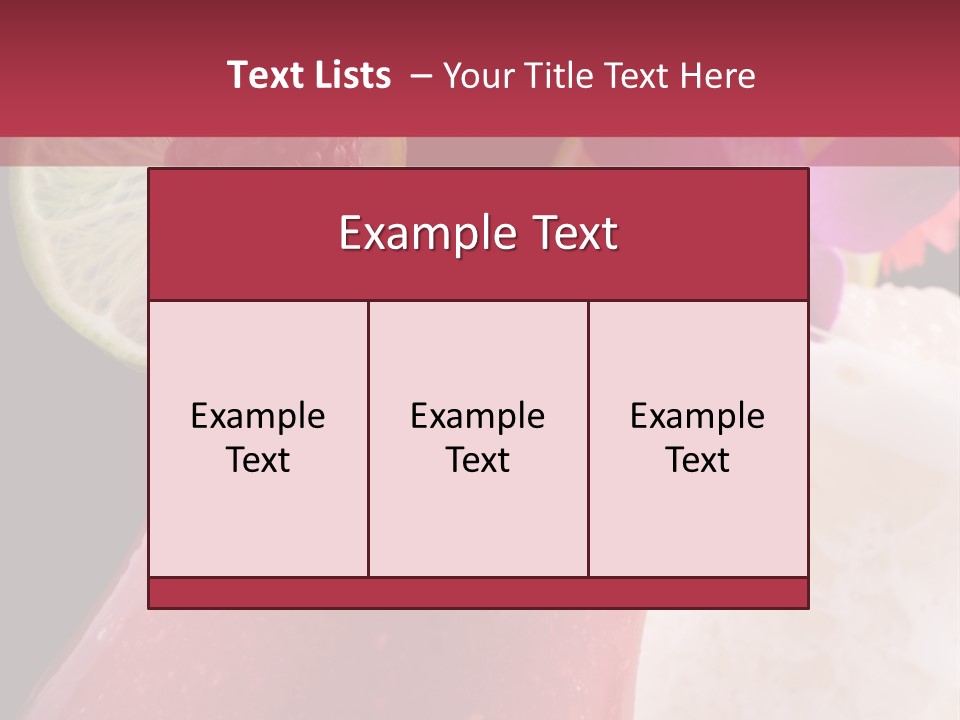 A Red Drink With A Garnish On Top Of It PowerPoint Template