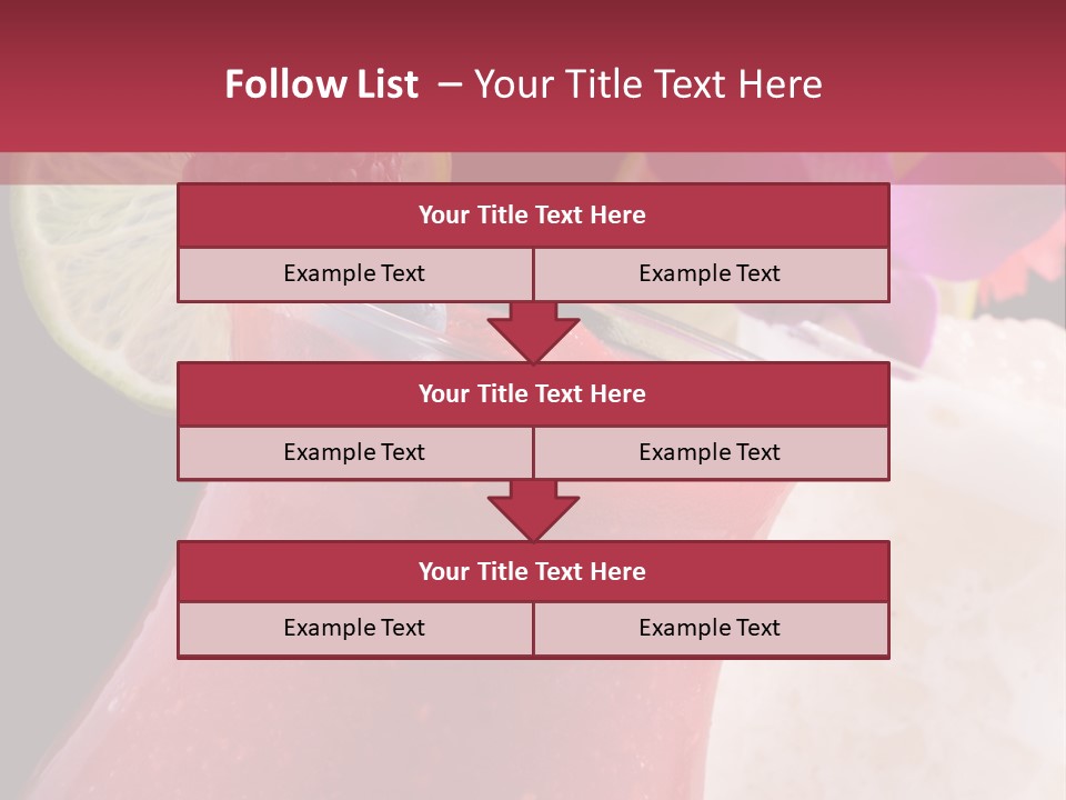 A Red Drink With A Garnish On Top Of It PowerPoint Template