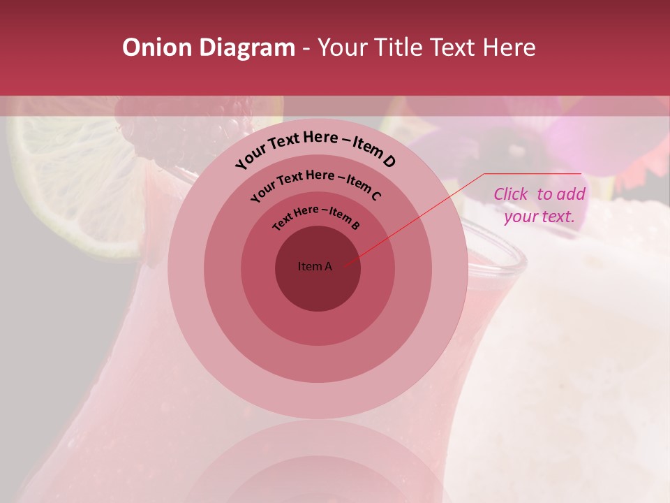 A Red Drink With A Garnish On Top Of It PowerPoint Template