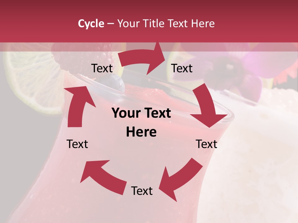 A Red Drink With A Garnish On Top Of It PowerPoint Template