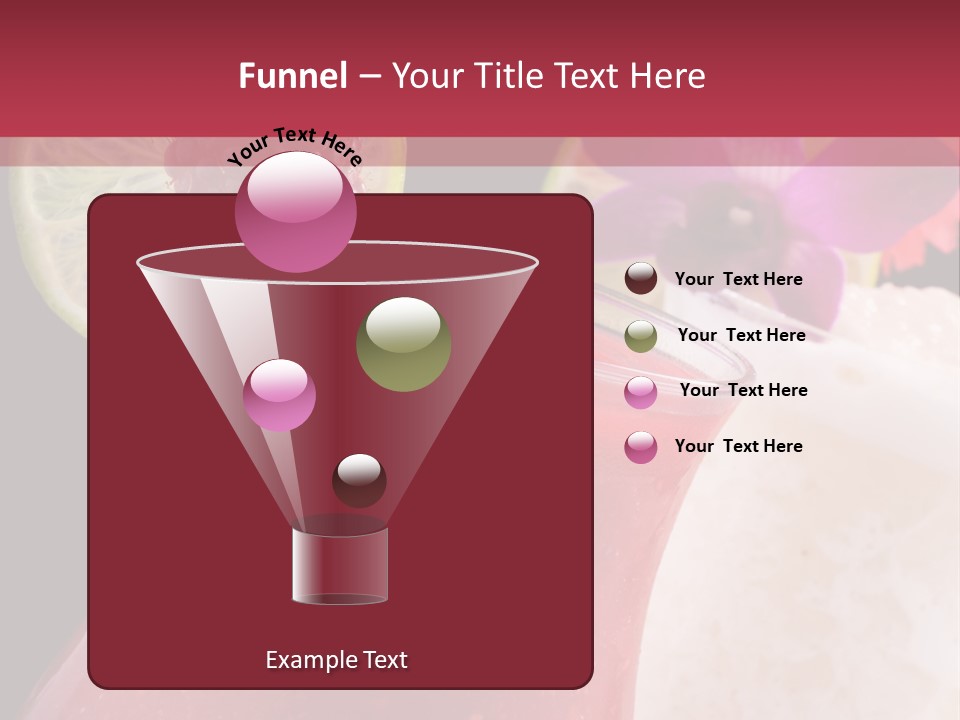 A Red Drink With A Garnish On Top Of It PowerPoint Template