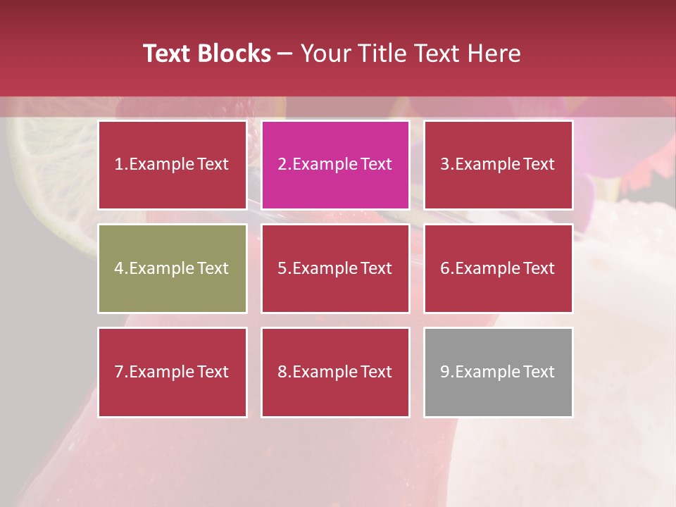 A Red Drink With A Garnish On Top Of It PowerPoint Template