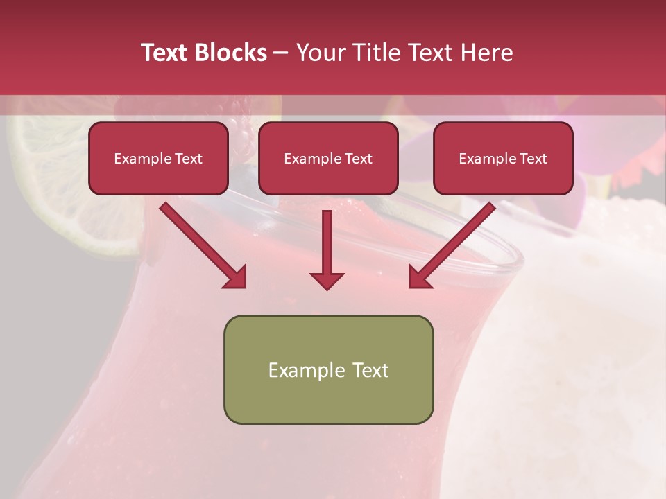 A Red Drink With A Garnish On Top Of It PowerPoint Template