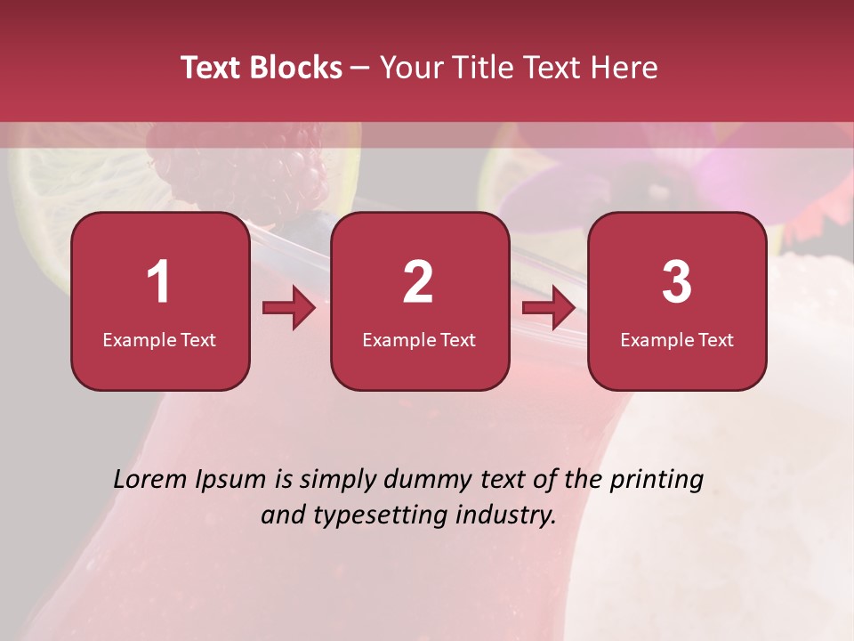 A Red Drink With A Garnish On Top Of It PowerPoint Template