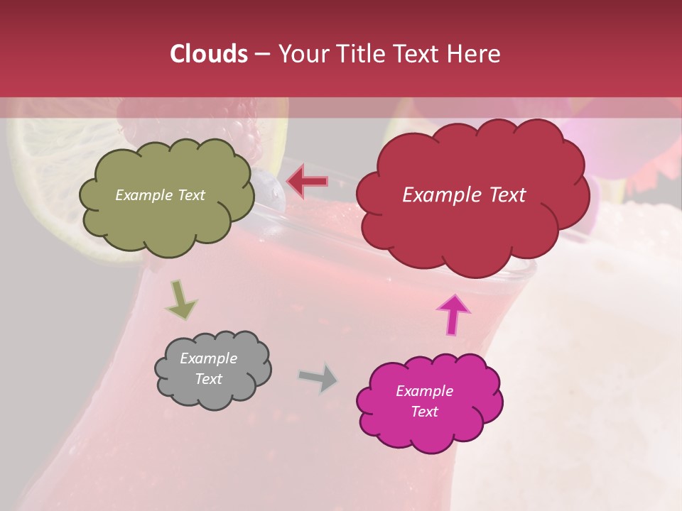 A Red Drink With A Garnish On Top Of It PowerPoint Template