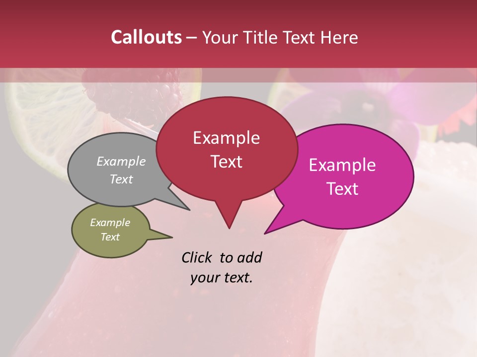 A Red Drink With A Garnish On Top Of It PowerPoint Template