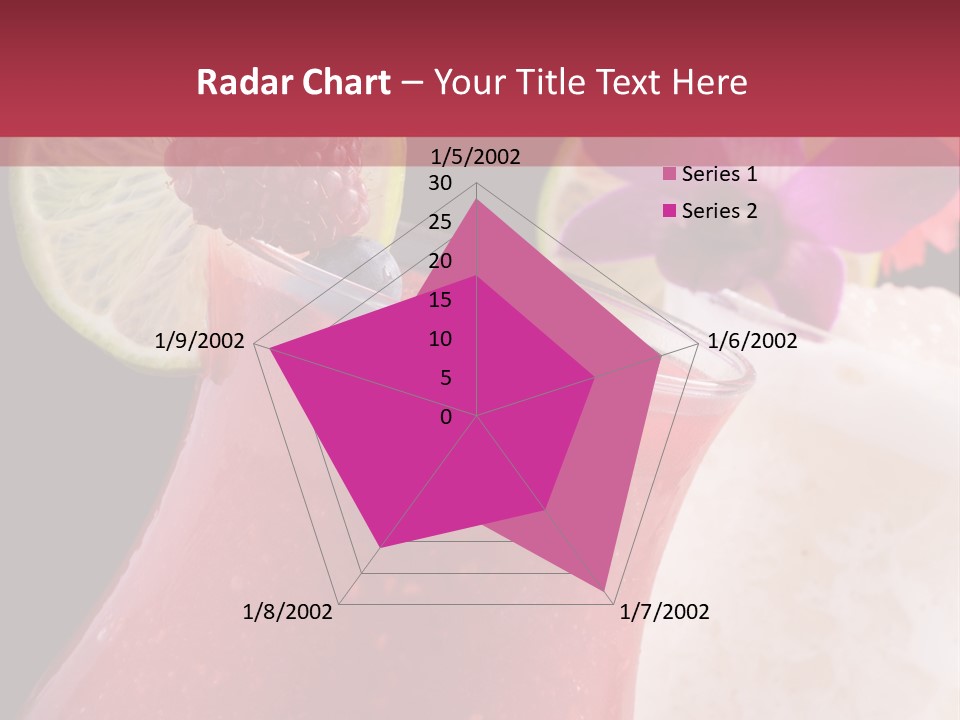 A Red Drink With A Garnish On Top Of It PowerPoint Template