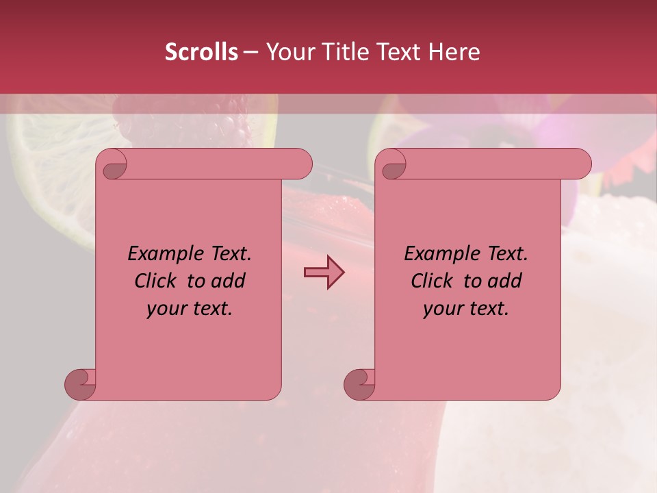 A Red Drink With A Garnish On Top Of It PowerPoint Template