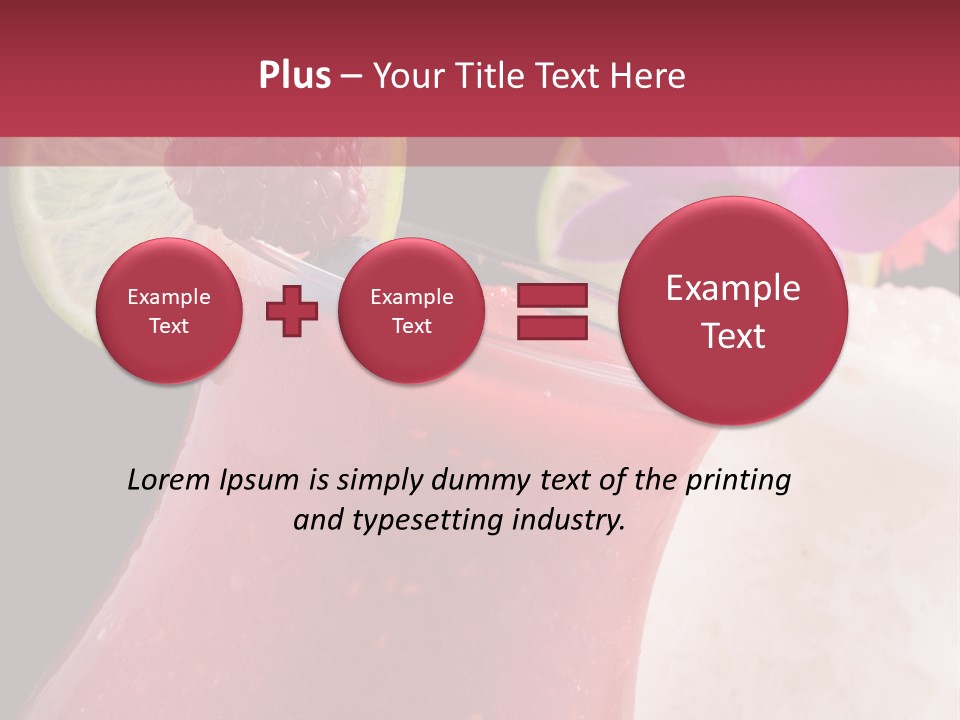 A Red Drink With A Garnish On Top Of It PowerPoint Template