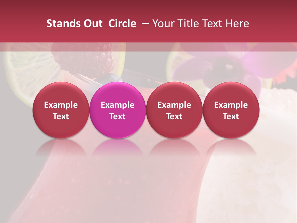 A Red Drink With A Garnish On Top Of It PowerPoint Template