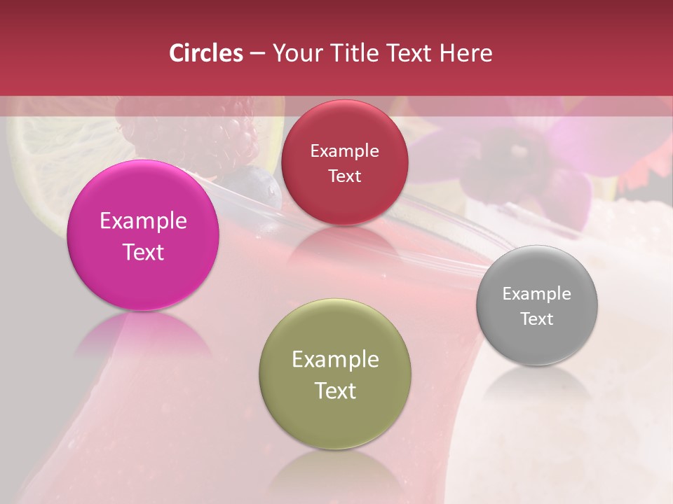 A Red Drink With A Garnish On Top Of It PowerPoint Template