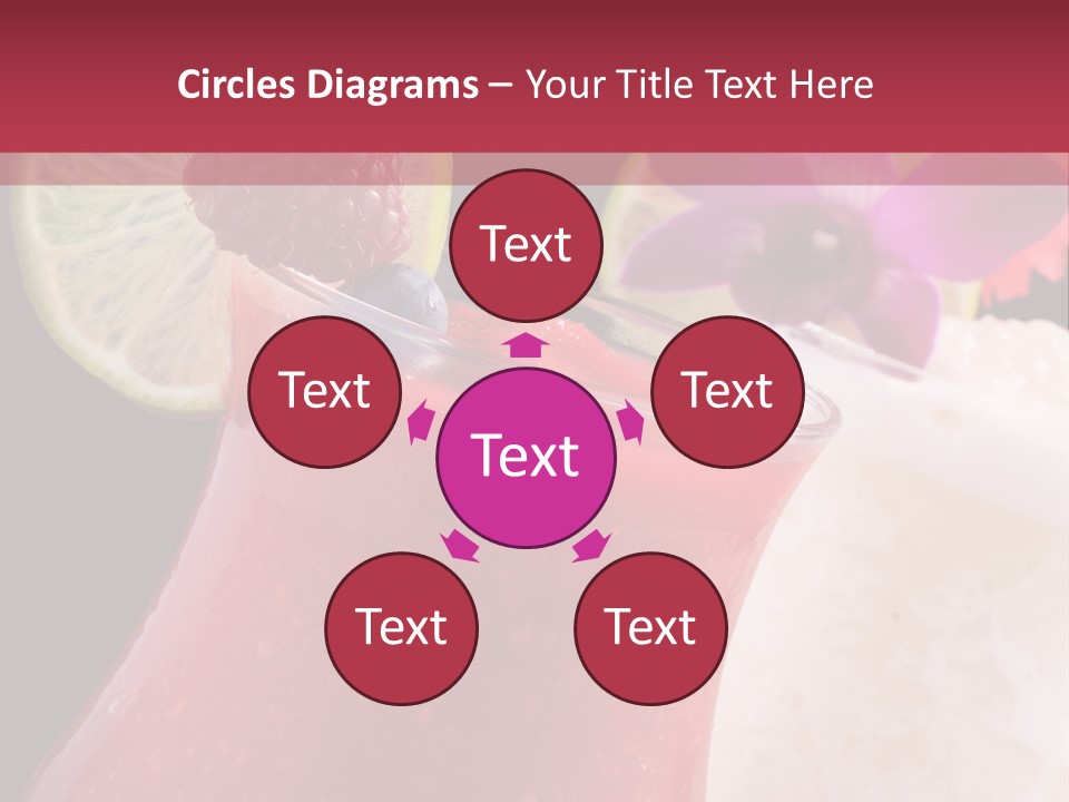 A Red Drink With A Garnish On Top Of It PowerPoint Template