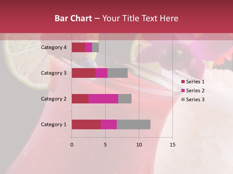 A Red Drink With A Garnish On Top Of It PowerPoint Template