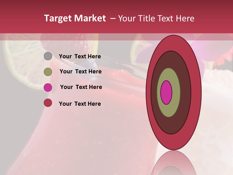 A Red Drink With A Garnish On Top Of It PowerPoint Template