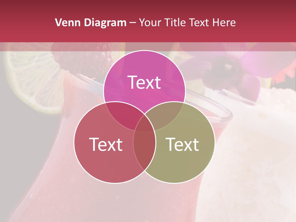 A Red Drink With A Garnish On Top Of It PowerPoint Template