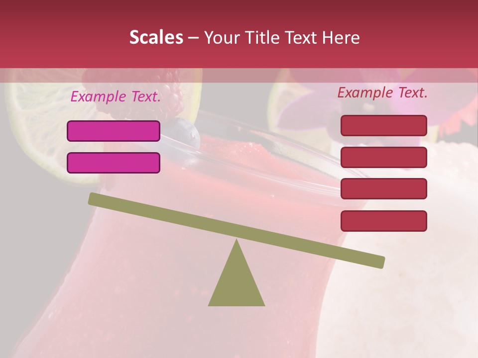A Red Drink With A Garnish On Top Of It PowerPoint Template