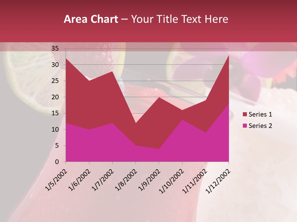 A Red Drink With A Garnish On Top Of It PowerPoint Template
