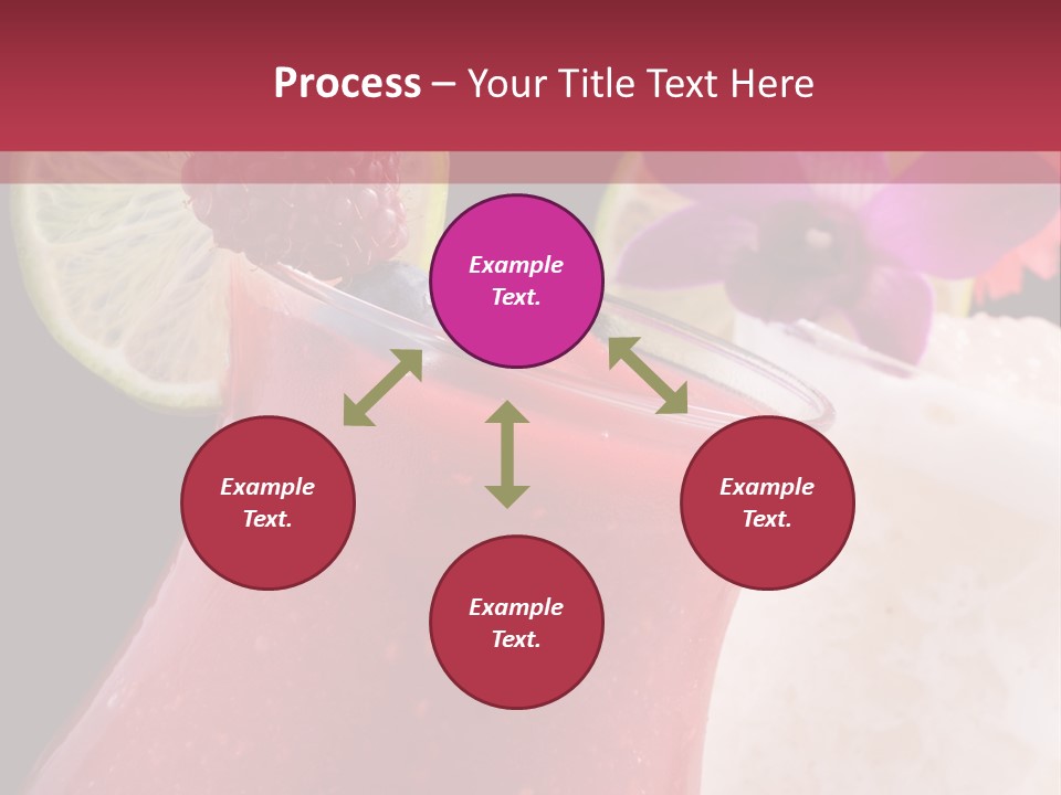 A Red Drink With A Garnish On Top Of It PowerPoint Template