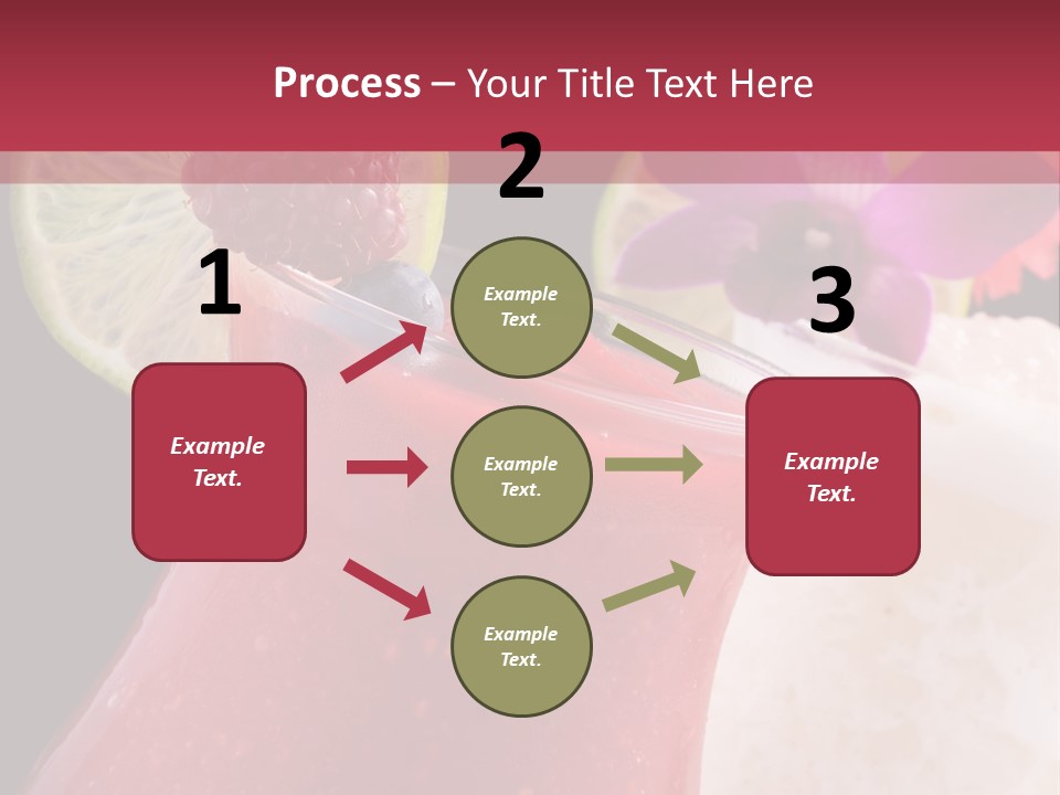 A Red Drink With A Garnish On Top Of It PowerPoint Template