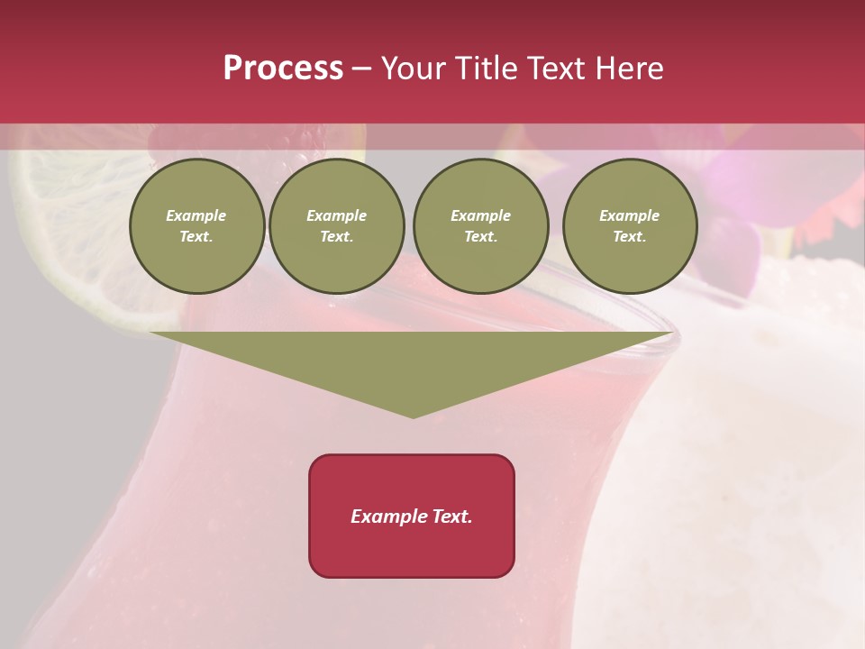 A Red Drink With A Garnish On Top Of It PowerPoint Template