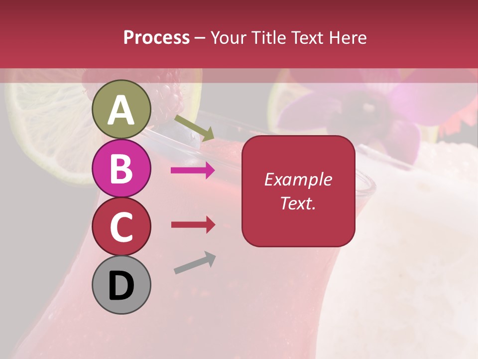 A Red Drink With A Garnish On Top Of It PowerPoint Template