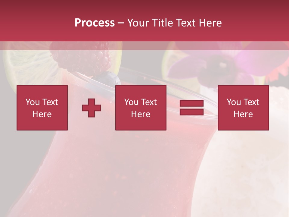A Red Drink With A Garnish On Top Of It PowerPoint Template