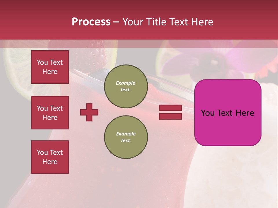 A Red Drink With A Garnish On Top Of It PowerPoint Template