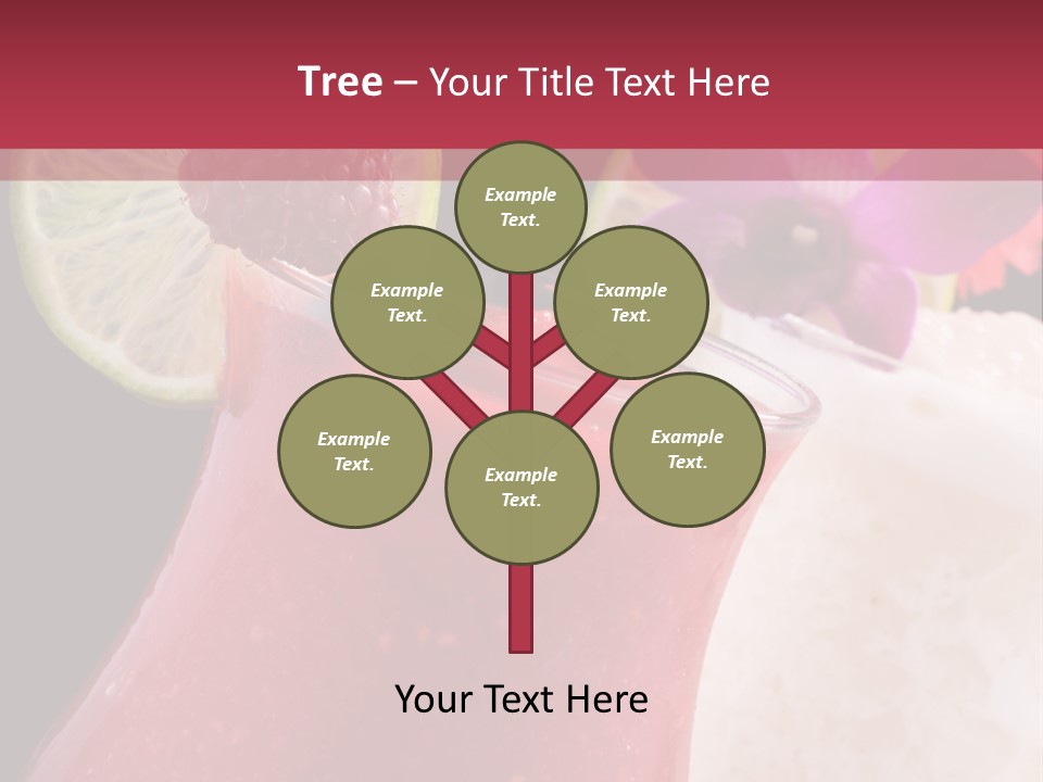 A Red Drink With A Garnish On Top Of It PowerPoint Template