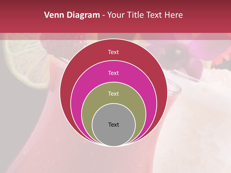 A Red Drink With A Garnish On Top Of It PowerPoint Template