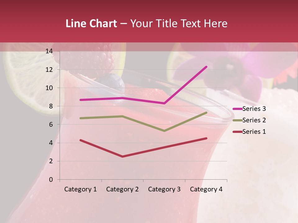 A Red Drink With A Garnish On Top Of It PowerPoint Template
