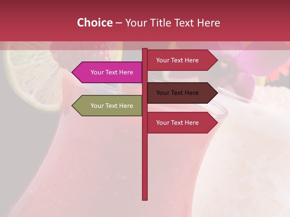 A Red Drink With A Garnish On Top Of It PowerPoint Template