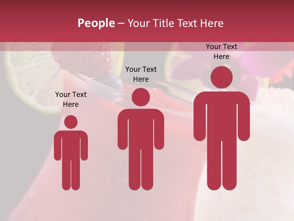 A Red Drink With A Garnish On Top Of It PowerPoint Template