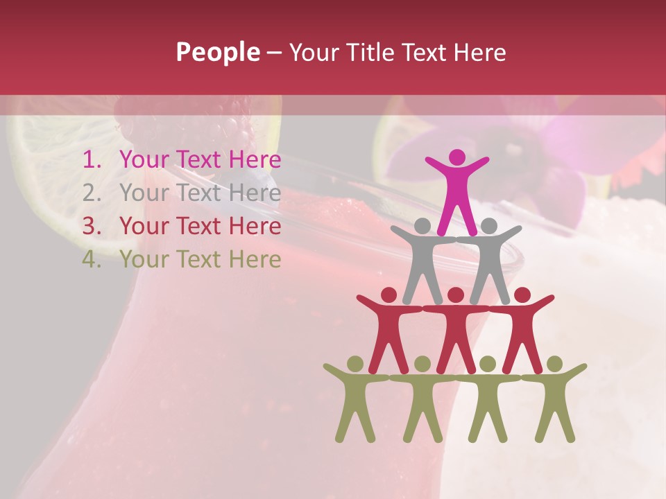 A Red Drink With A Garnish On Top Of It PowerPoint Template