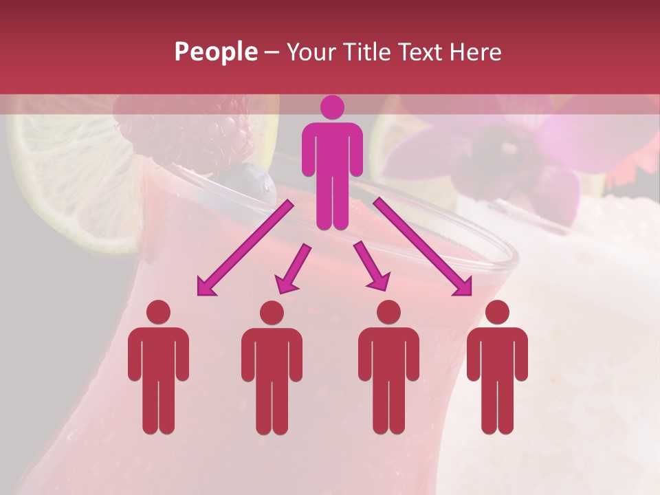 A Red Drink With A Garnish On Top Of It PowerPoint Template