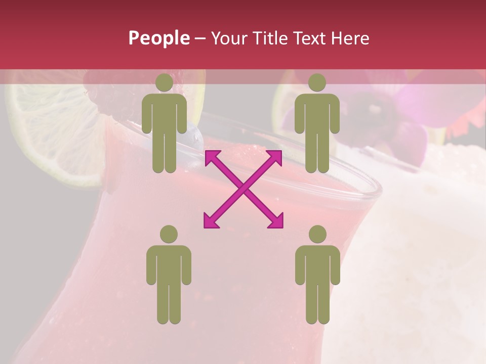 A Red Drink With A Garnish On Top Of It PowerPoint Template