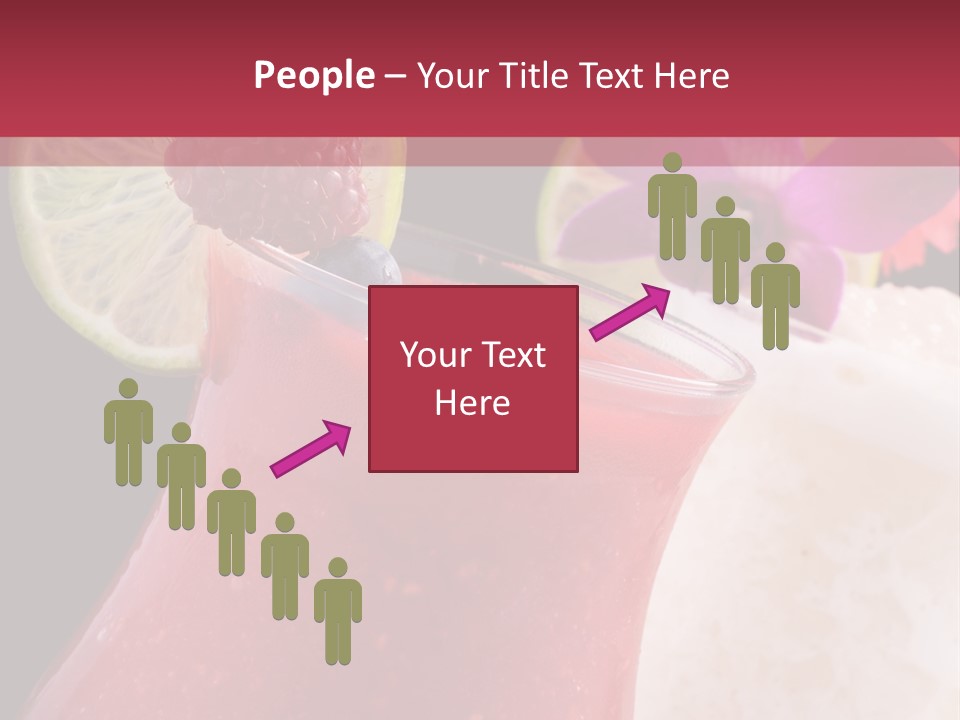 A Red Drink With A Garnish On Top Of It PowerPoint Template