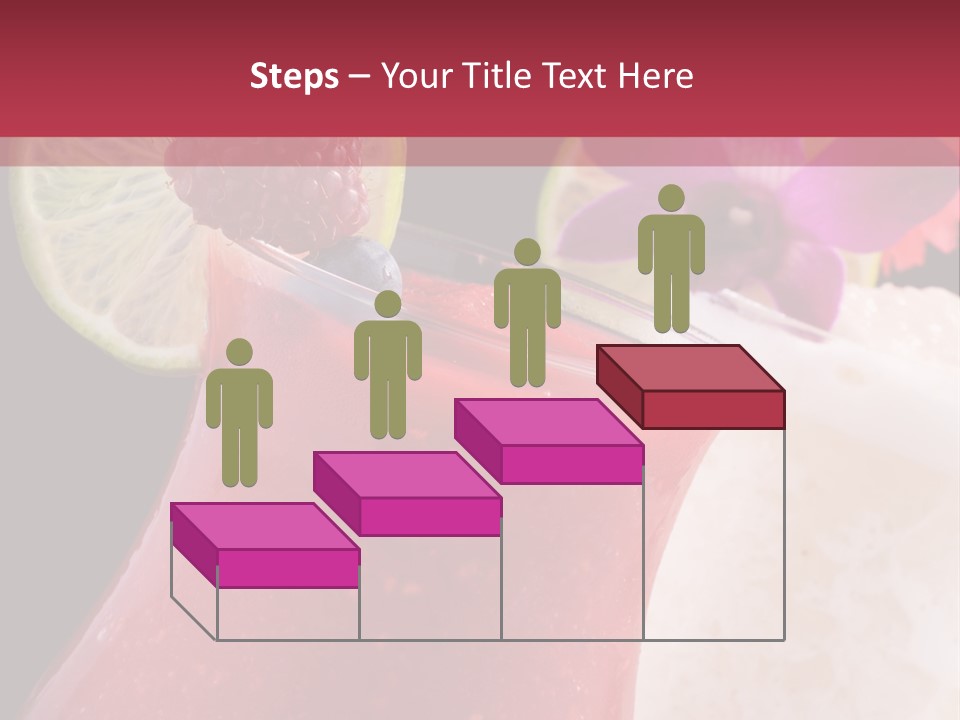 A Red Drink With A Garnish On Top Of It PowerPoint Template