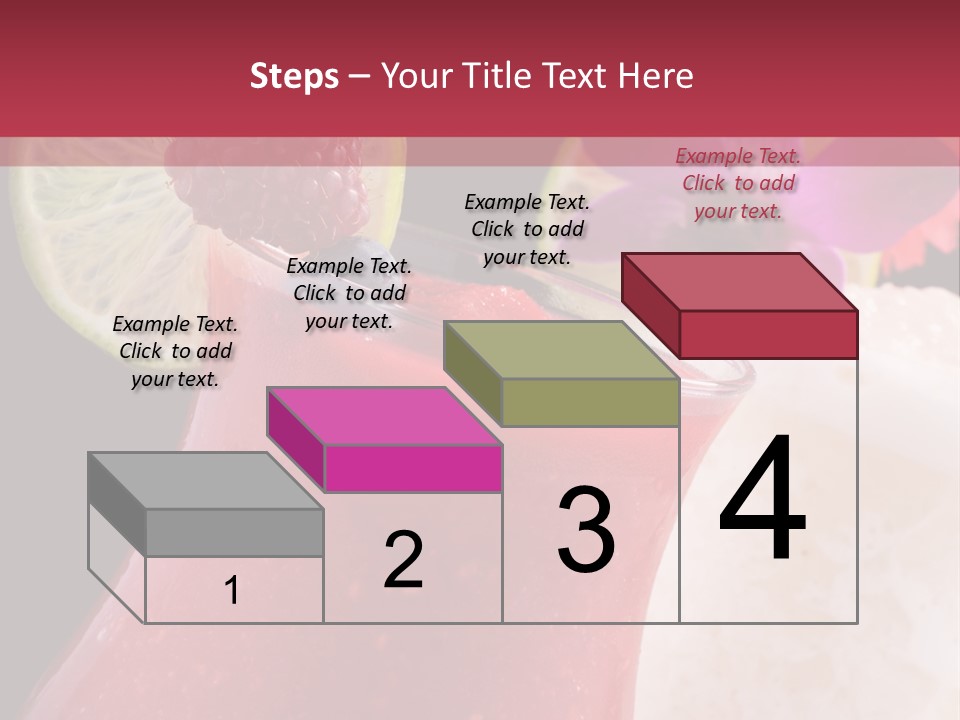 A Red Drink With A Garnish On Top Of It PowerPoint Template