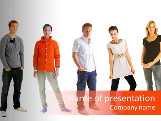 A Group Of People Standing Next To Each Other PowerPoint Template