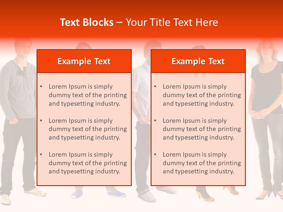 A Group Of People Standing Next To Each Other PowerPoint Template