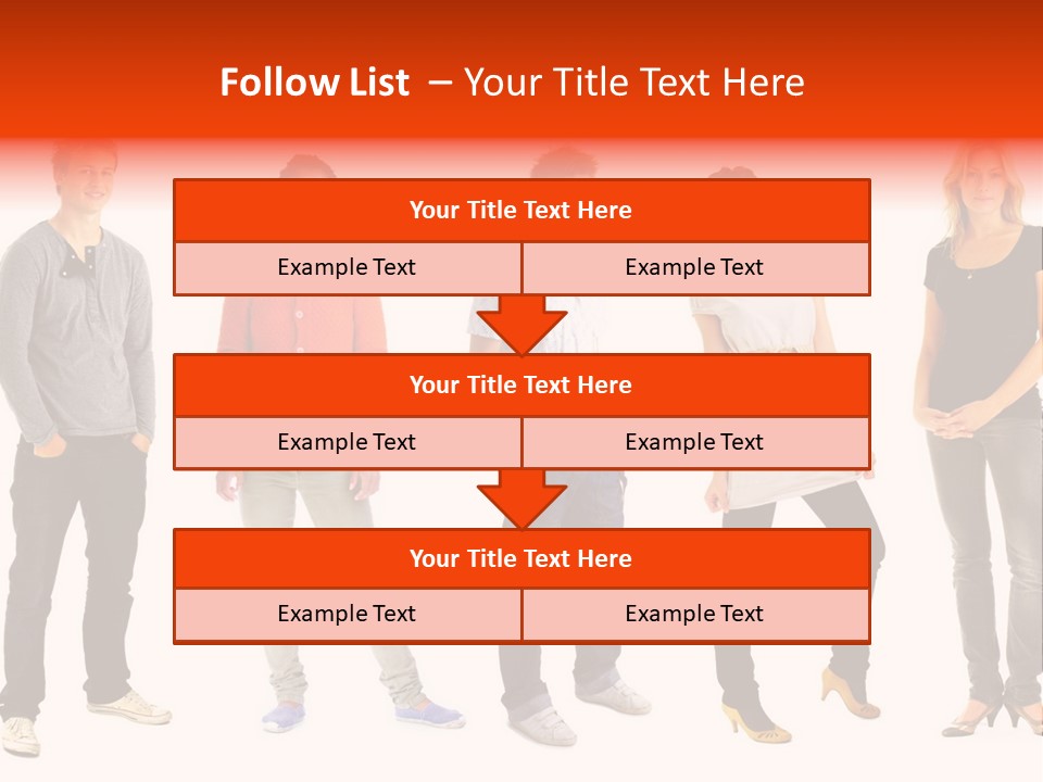A Group Of People Standing Next To Each Other PowerPoint Template